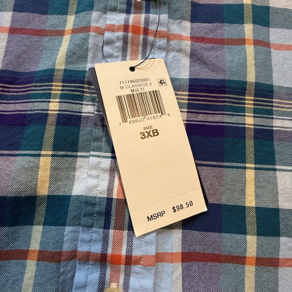 NWT $98 Ralph Lauren Classic Fit Plaid‎ Preppy Classic Long Sleeve Shirt Men 3XB - Picture 4 of 11